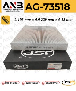 FILTRO CABINA HYUNDAI ACCENT - AVANTE/ELANTRA - i30/CRETA - TUCSON/KONA/STARGAZER - KIA CERATO/K3 - RIO/SELTOS/SPORTAGE | 97133-F2000