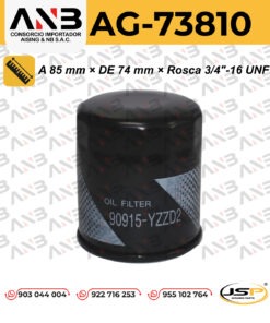 FILTRO DE ACIETE TOYOTA HILUX 2KD 05/24 RUNNER 03/15 M19MM LF-80 | 90915-YZZD2